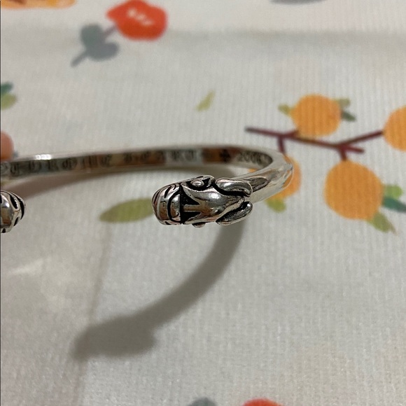 Chrome Hearts Double-Headed Dog Sterling Silver Bangle - Picture 4 of 9